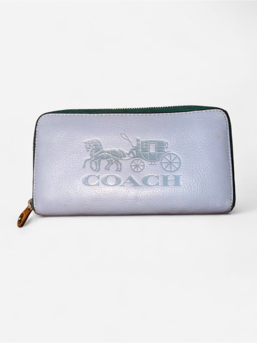 Coach Twilight Multi Zip-Around Pebbled Leather Wallet